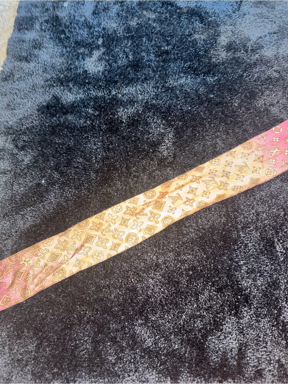 Louis Vuitton Pink to Cream Monogram Bandeau with Blue Trim